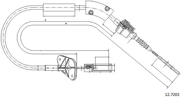 Cable Pull, clutch control (12.7203)