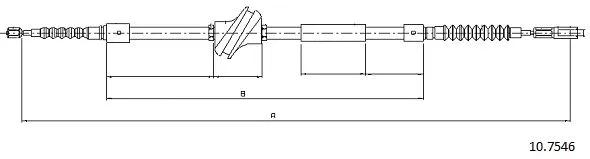 Cable Pull, parking brake (10.7546)