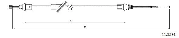 Cable Pull, parking brake (11.5591)