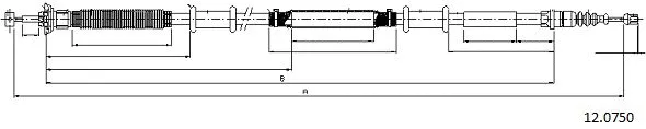 Cable Pull, parking brake (12.0750)