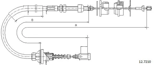 Cable Pull, clutch control (12.7210)