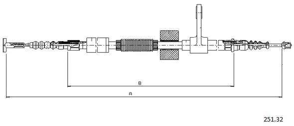 Cable Pull, parking brake (251.32)