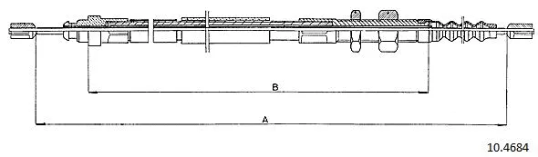 Cable Pull, parking brake (10.4684)