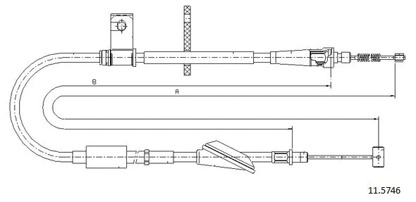 Cable Pull, parking brake (11.5746)