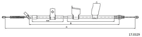 Cable Pull, parking brake (17.0329)