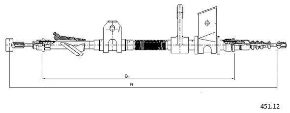 Cable Pull, parking brake (451.12)