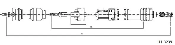 Cable Pull, clutch control (11.3239)