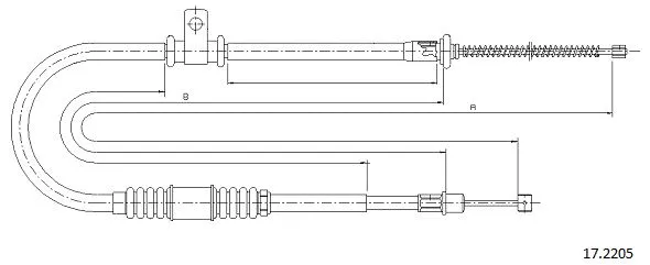 Cable Pull, parking brake (17.2205)
