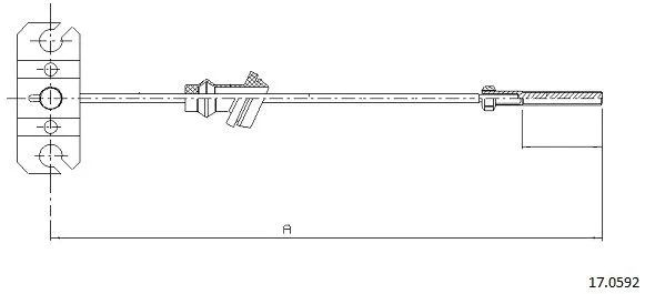 Cable Pull, parking brake (17.0592)
