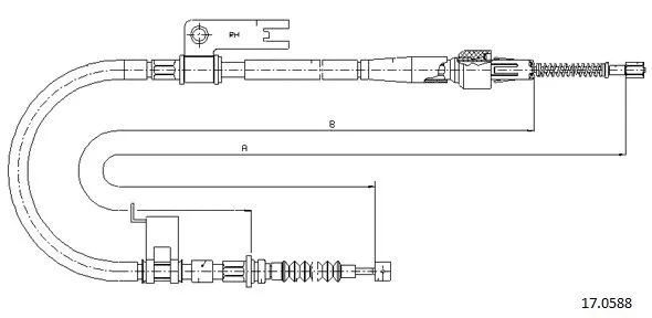 Cable Pull, parking brake (17.0588)