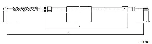 Cable Pull, parking brake (10.4701)