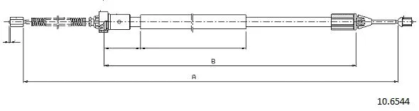 Cable Pull, parking brake (10.6544)