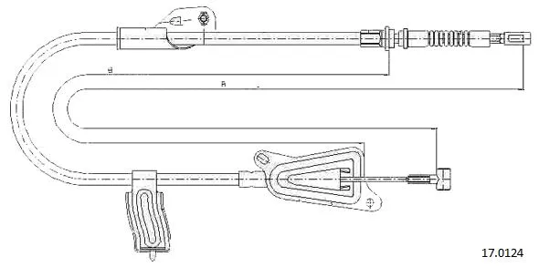 Cable Pull, parking brake (17.0124)