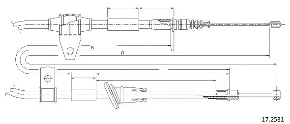 Cable Pull, parking brake (17.2531)