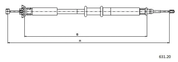 Cable Pull, parking brake (631.20)