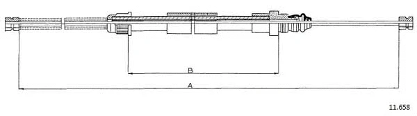 Cable Pull, parking brake (11.658)