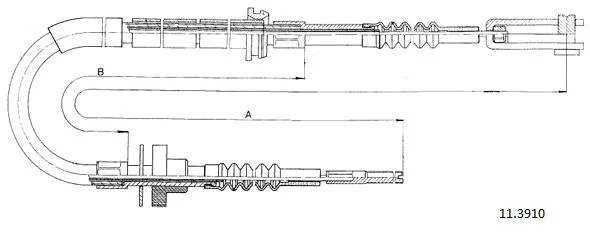 Cable Pull, clutch control (11.3910)