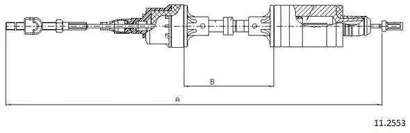Cable Pull, clutch control (11.2553)