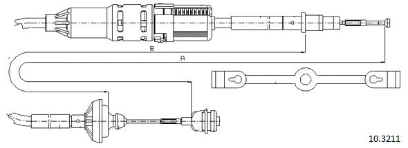 Cable Pull, clutch control (10.3211)