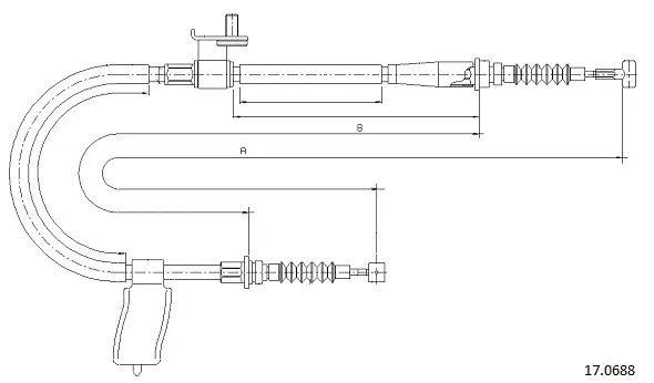 Cable Pull, parking brake (17.0688)