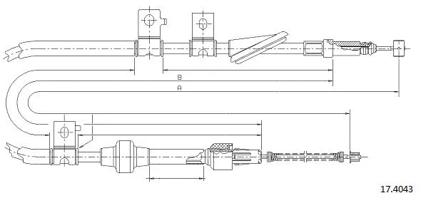 Cable Pull, parking brake (17.4043)