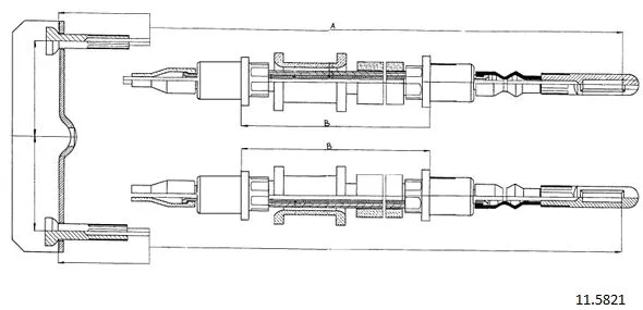 Cable Pull, parking brake (11.5821)