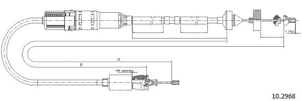 Cable Pull, clutch control (10.2968)
