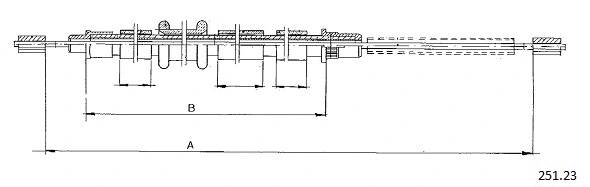 Cable Pull, parking brake (251.23)