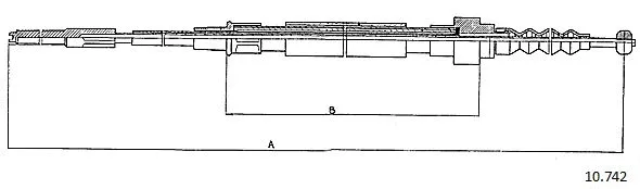 Cable Pull, parking brake (10.742)