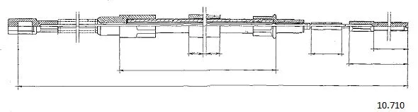 Cable Pull, parking brake (10.710)