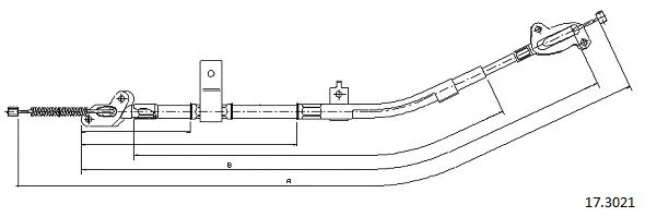 Cable Pull, parking brake (17.3021)