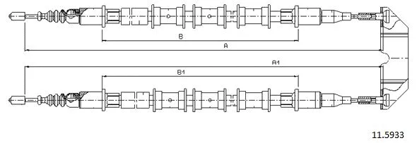 Cable Pull, parking brake (11.5933)