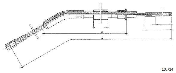 Cable Pull, parking brake (10.714)