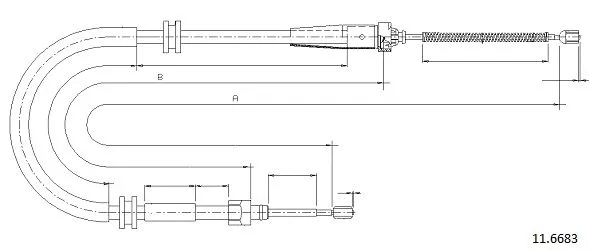 Cable Pull, parking brake (11.6683)