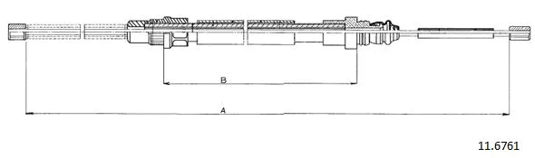 Cable Pull, parking brake (11.6761)