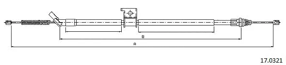 Cable Pull, parking brake (17.0321)