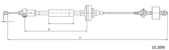 Cable Pull, clutch control (10.2890)