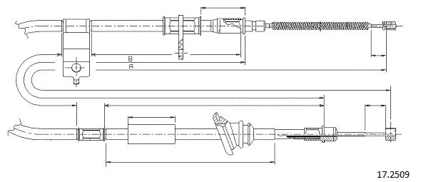 Cable Pull, parking brake (17.2509)
