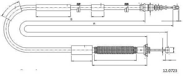 Cable Pull, parking brake (12.0723)
