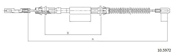 Cable Pull, parking brake (10.5972)