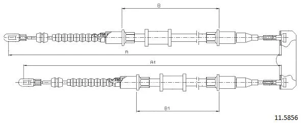 Cable Pull, parking brake (11.5856)