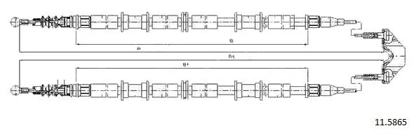 Cable Pull, parking brake (11.5865)