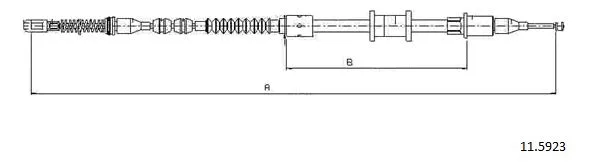 Cable Pull, parking brake (11.5923)