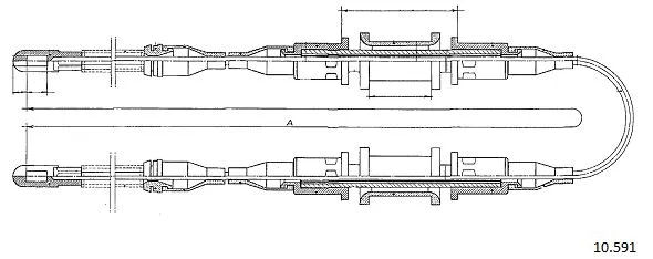 Cable Pull, parking brake (10.591)