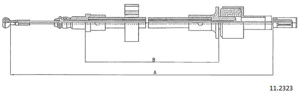 Cable Pull, clutch control (11.2323)