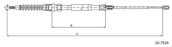 Cable Pull, parking brake (10.7516)