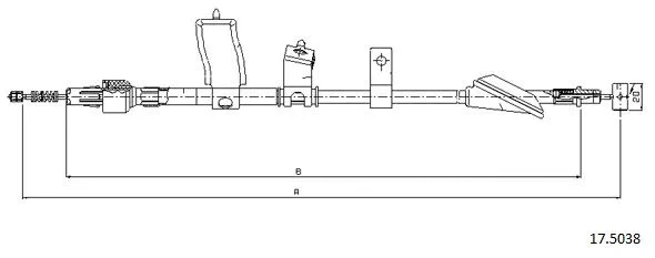 Cable Pull, parking brake (17.5038)