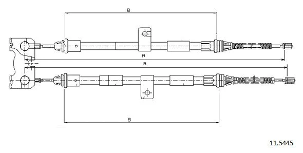 Cable Pull, parking brake (11.5445)