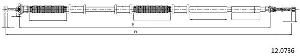 Cable Pull, parking brake (12.0736)