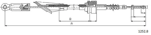 Cable Pull, clutch control (1252.8)